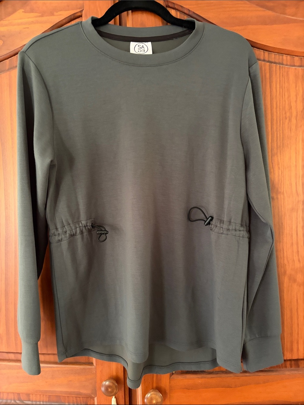 Sage Collective Olive Long Sleeve Athletic Top Size XS